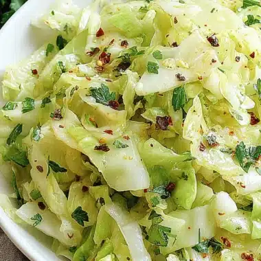 Amazing Steamed Cabbage: Quick & Healthy Side 3 Fresh shredded cabbage salad with herbs and light dressing, demonstrating a healthy, vibrant alternative to Steamed Cabbage.