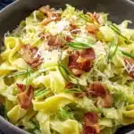Amazing Cabbage Dumplings: Quick & Healthy Recipe 5 Creamy pasta dish with crispy bacon and fresh green onions, a comforting meal. This hearty dish, like delicious cabbage dumplings, brings warmth to the table.