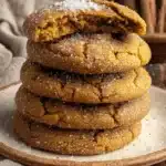 Ultimate Chewy Pumpkin Cookies Recipe 8 Rustic stack of sugar-coated gingerbread cookies, evoking the warm, spiced comfort found in homemade pumpkin cookies.